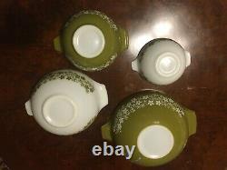 FOUR Pyrex Spring Blossom-Green Crazy Daisy Cinderella Mixing Bowl BEST OFFER