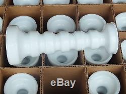 FULL CASE of 36 Anchor Hocking Style W1067 White Milk Glass Candlestick Vases