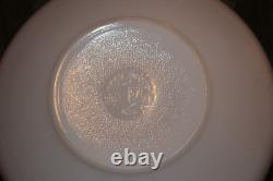 Federal Glass Co Sunflower Print on White Milk Glass Serving/Mixing Bowl, USA