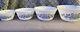 Federal Glass Mixing Nesting Bowl 4 Piece Set Made In Usa 6 7 8 9 Blue Tulip