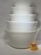 Federal Glass Nesting Mixing Bowl Set White Milk Glass Set Of 5 9876 5