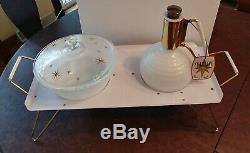 Federal Gold Stars Atomic OvenWare Chafing Dish with Starline Rodney Kent Pitcher