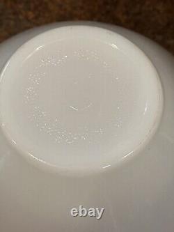 Federal Milk Glass Red Daisy Milk Glass Bowl 6 5/8