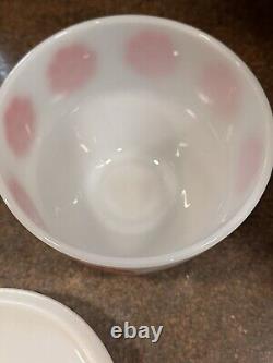 Federal Milk Glass Red Daisy Milk Glass Bowl 6 5/8