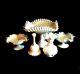 Fenton 1950's Silver Crest Milk Glass Five Piece Set Bowl, Bell, Compote Footed