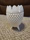 Fenton 8 1/2 White Hobnail Milk Glass 3 Toed Vase Very Rare