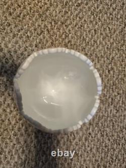 Fenton 8 1/2 White Hobnail Milk Glass 3 Toed Vase Very Rare