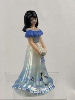 Fenton Art Glass Hand Painted Milk Glass OOAK Winter Fun Bridesmaid Doll