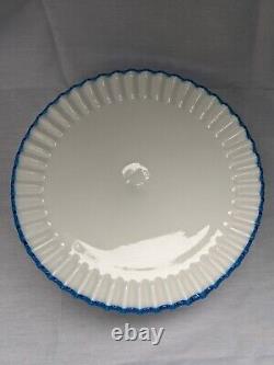 Fenton BLUE CREST Pedastal Cake Stand 13 Rare Color