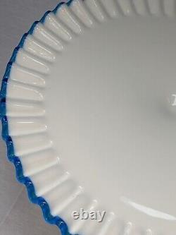 Fenton BLUE CREST Pedastal Cake Stand 13 Rare Color