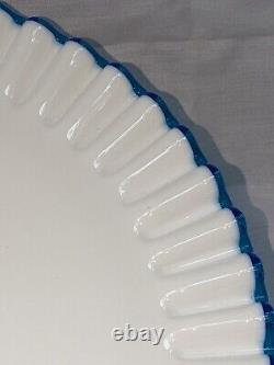 Fenton BLUE CREST Pedastal Cake Stand 13 Rare Color