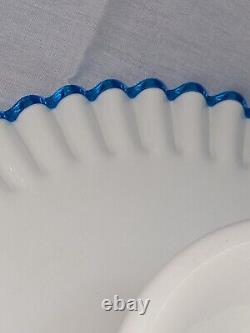 Fenton BLUE CREST Pedastal Cake Stand 13 Rare Color