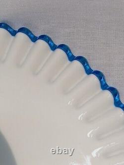 Fenton BLUE CREST Pedastal Cake Stand 13 Rare Color