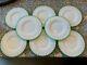 Fenton Emerald Crest Milk Glass Ruffled Edge Salad Plates Set Of 8- Excellent