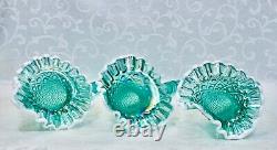 Fenton, Epergne, Robin's Egg Blue Glass, Connoisseur Collection 2011, Limited