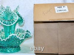 Fenton, Epergne, Robin's Egg Blue Glass, Connoisseur Collection 2011, Limited