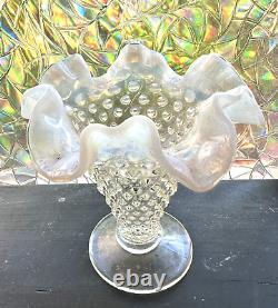 Fenton French Opalescent White Milk Glass PETITE EPERGNE 4 Vase 6 Bon Bon 50'S