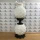 Fenton Gone With The Wind Lamp Poppy White Milk Glass