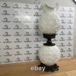 Fenton Gone With The Wind Lamp Poppy White Milk Glass Fenton Gone With The Wind Lamp Poppy White Milk Glass