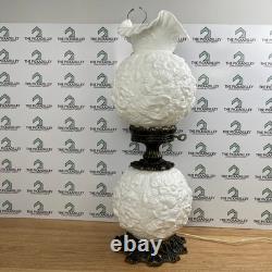 Fenton Gone With The Wind Lamp Poppy White Milk Glass Fenton Gone With The Wind Lamp Poppy White Milk Glass