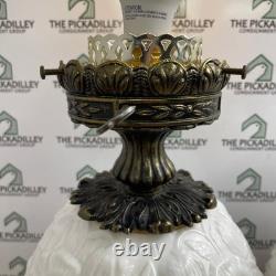 Fenton Gone With The Wind Lamp Poppy White Milk Glass