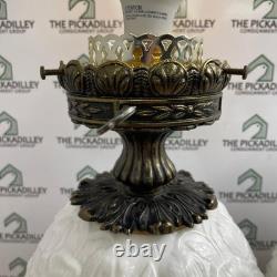 Fenton Gone With The Wind Lamp Poppy White Milk Glass