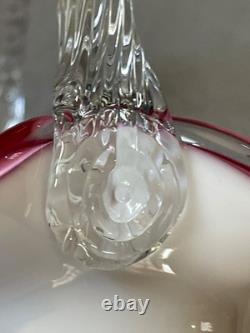 Fenton Hand Painted white milk glass Basket 100th anniversary 24/1500