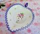 Fenton Heart Dish Milkglass Charleton Floral Pink Gold Hyacinth Ruffle Crimp
