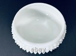 Fenton Hobnail Milk Glass Complete Vanity Set Tray, Puff Box & Perfume'55-'65