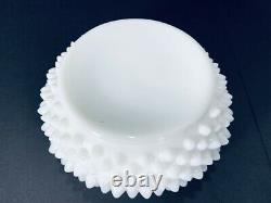 Fenton Hobnail Milk Glass Complete Vanity Set Tray, Puff Box & Perfume'55-'65