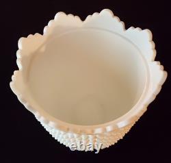 Fenton Hobnail Milk Glass Cookie Jar Large