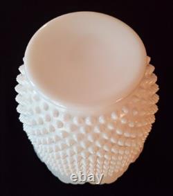 Fenton Hobnail Milk Glass Cookie Jar Large