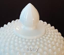 Fenton Hobnail Milk Glass Cookie Jar Large