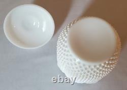 Fenton Hobnail Milk Glass Cookie Jar Large