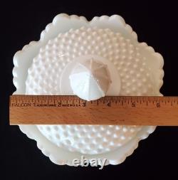 Fenton Hobnail Milk Glass Cookie Jar Large