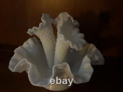 Fenton Hobnail Milk Glass Vase, Jelly Jars, Cream & Sugar Set, Salt And Pepper