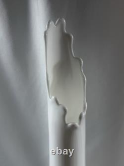 Fenton Hobnail White Milk Glass HUGE 20 inch Swung Vase