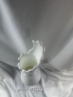 Fenton Hobnail White Milk Glass HUGE 20 inch Swung Vase
