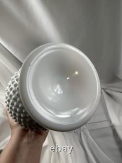 Fenton Hobnail White Milk Glass HUGE 20 inch Swung Vase