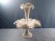 Fenton Large Footed White Milk Glass Silver Crest Single One 1 Horn Epergne