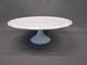 Fenton Milk Glass Open Lace Cake Plate Pedestal Stand 13.5 Wide Large 5 Tall