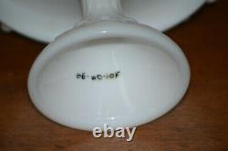 Fenton Milk Glass Backward C Lacy Edge Compote Fenton Museum Deaccessioned