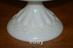 Fenton Milk Glass Backward C Lacy Edge Compote Fenton Museum Deaccessioned