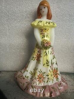 Fenton Milk Glass Bridesmaid Hand Painted With Flowers By P. Hayhurst Fall Colors