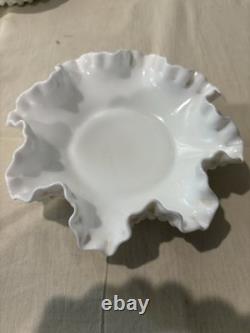 Fenton Milk Glass Hobnail Collection 5 Pieces