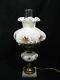 Fenton Milk Glass Lamp Cardinals In Winter 1979 Table Lamp Hand Painted & Signed