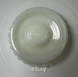 Fenton Milk Glass September Morn Nymph with Pink Tint & White Flower Frog Vintage