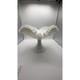 Fenton Milk Glass Silver Crest Square Footed Fruit Bowl 12 Ruffled Pedestal