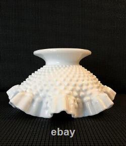 Fenton Milk Glass White Hobnail 10 1/2 Footed Bowl Cottagecore Modern Farmhouse