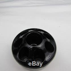 Fenton Moonstone/Milk Glass Nymph Lotus Bowl Frog and Base E404